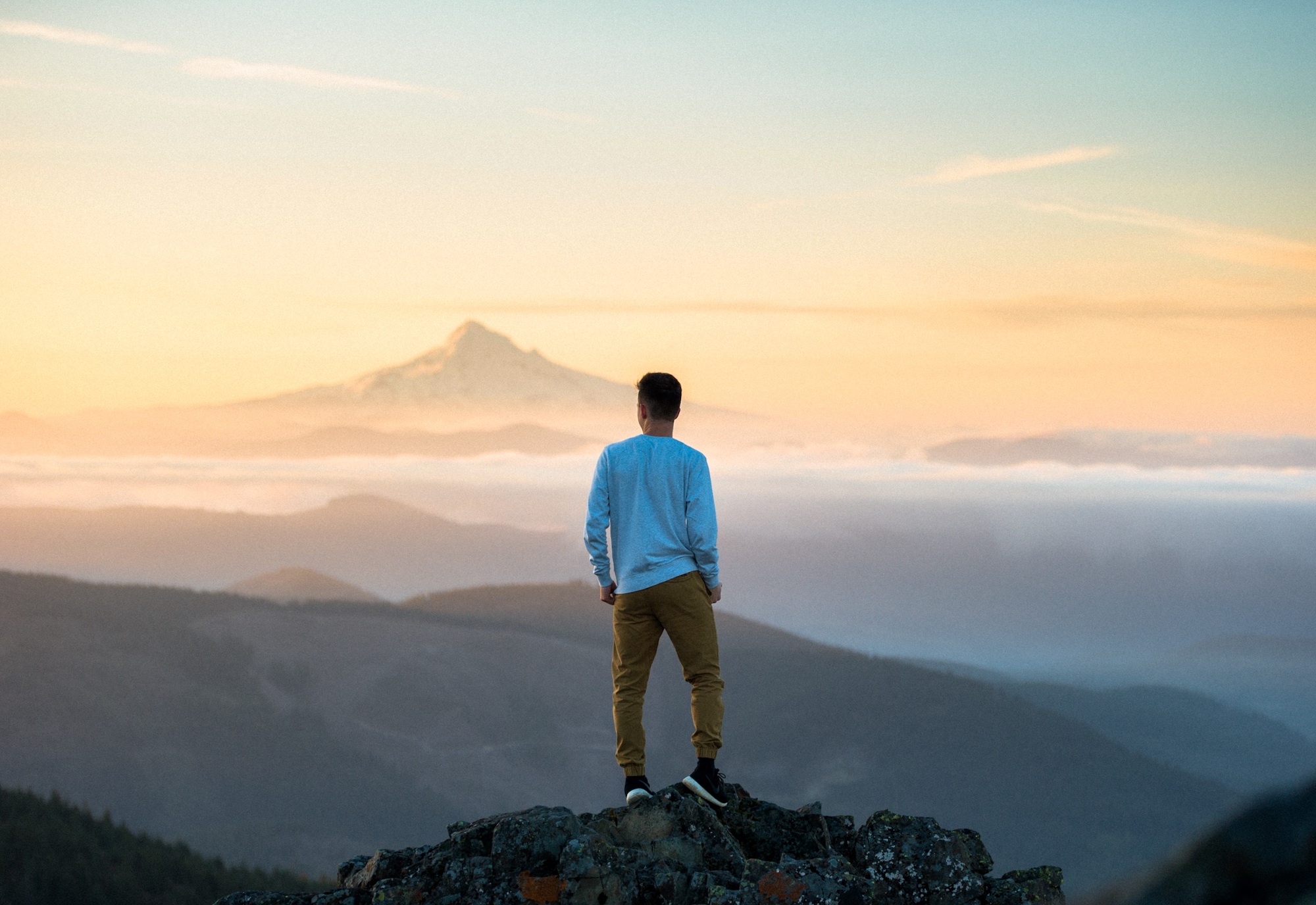 A person on a hiking travel